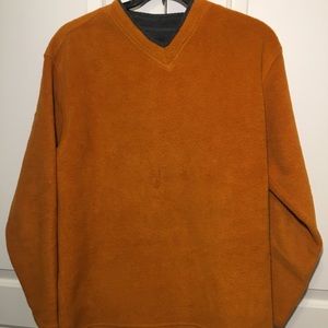 Mens Basic Editions Burnt Orange Fuzzy pullover